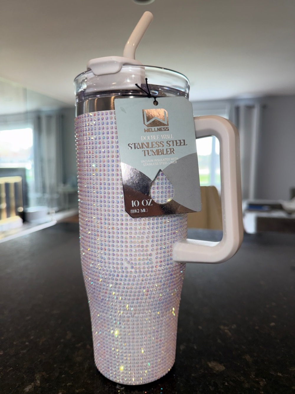 NWT Wellness Double Wall Stainless Steel Tumbler + Handle 40 oz